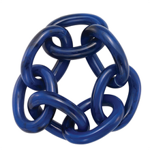  Blue Chain Link Napkin Ring, Set of 4