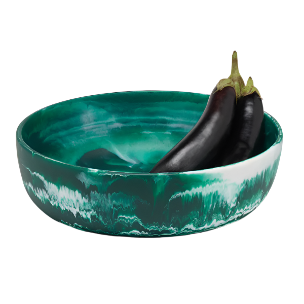 Swirled Resin Serving Bowl, Large