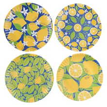  Lemon Melamine Plates, Set of 4