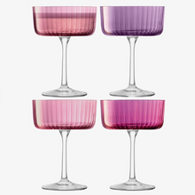  Fluted Coupe Glasses, Set of 4