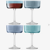 Fluted Coupe Glasses, Set of 4