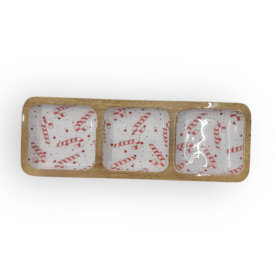 Candy Cane Trio Tray