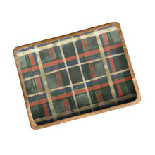  Green Plaid Decorative Tray