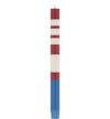 Striped Taper Candles -  Red, White & Royal Blue