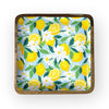 Lemon Wood and Enamel Square Trays