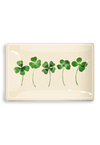Five Lucky Clovers Decoupage Glass Tray