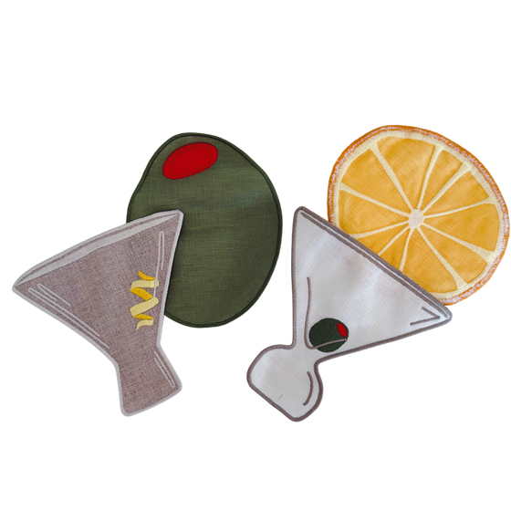 Martini Cocktail Napkins - Set of 4