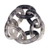 Smoke Chain Link Napkin Ring, Set of 4