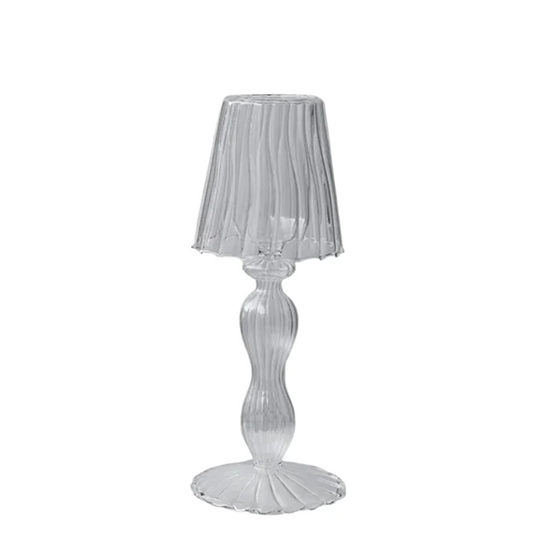 Glass Tea Light Lamp, Set of 2
