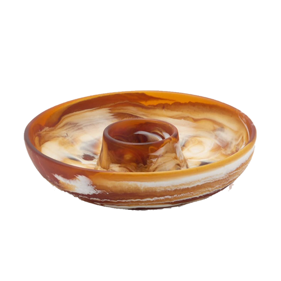 Swirled Resin Chip and Dip Bowl