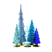  Glass Hue Trees, Set of 5
