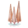 Glass Pleated Trees, Set of 3