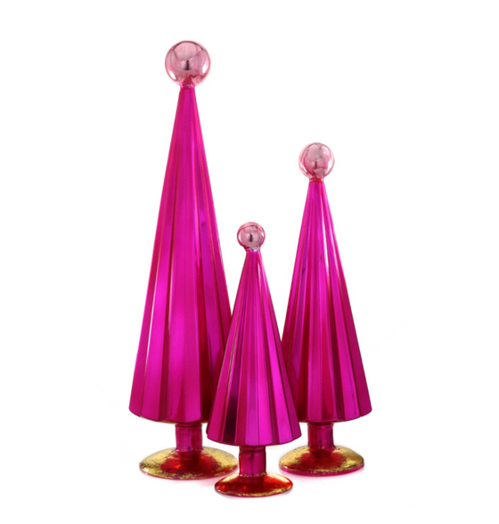 Pleated Trees with Topper,  Set of 3