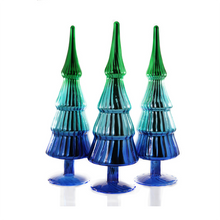  Blue/Green Ombre Glass Christmas Tree - Sold Individually