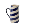 Cabana Striped Ceramic Pitcher