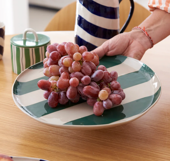 Cabana Striped Ceramic Plate