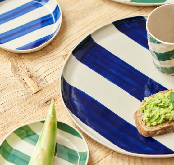 Cabana Striped Ceramic Plate