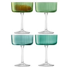  Fluted Coupe Glasses, Set of 4