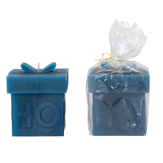 Gift Box Candle - Blue