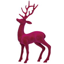  Flocked Plastic Standing Deer