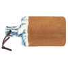 Swirled Resin Teak Serving Board Small