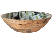  Mango Wood Tree Patterned Bowl