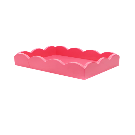 Scalloped Lacquer Tray Watermelon