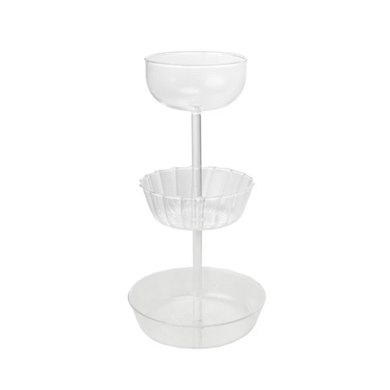 Glass 3-Tier Tray