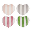 Stoneware Striped Heart Dish