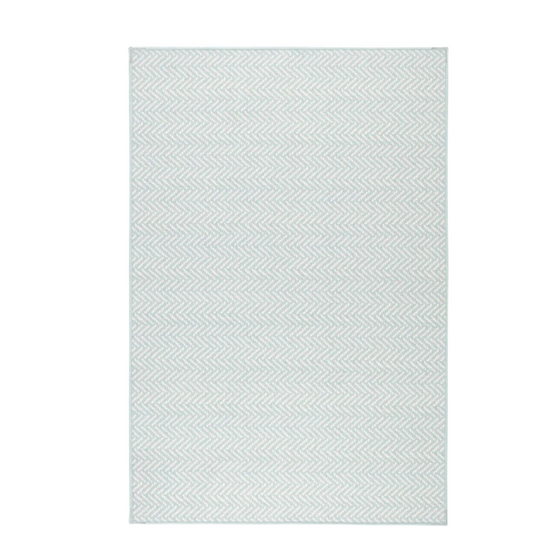 Herringbone Swedish Blue Washable Rug