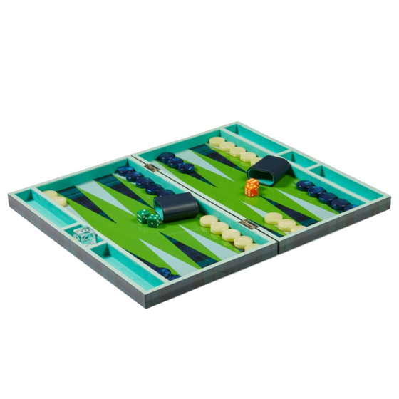 Laquer Backgammon Set - Tartan