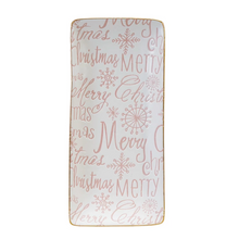  Stoneware Merry Christmas Tray