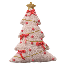  Beaded Tree Shaped Pillow w/ Embroidery
