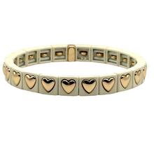  Ivory Bubble Heart Bracelet