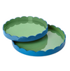 Blue & Green Scalloped Tray