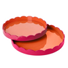 Pink and Orange Scalloped Tray