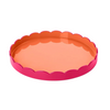 Pink and Orange Scalloped Tray