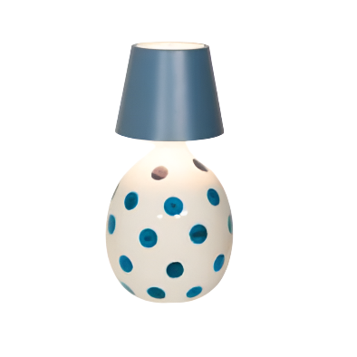 Lido Rechargeable Ceramic Bottle Lamp - Polka Dots