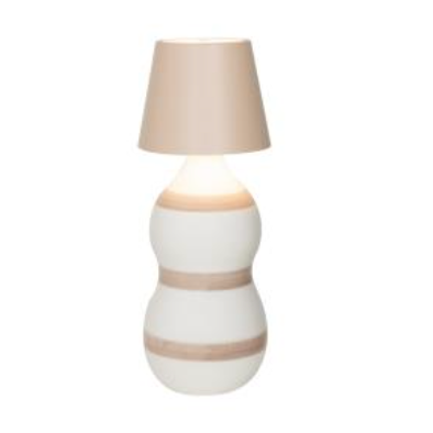 Lido Rechargeable Ceramic Bottle Lamp - Horizontal Stripe