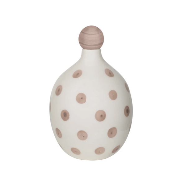 Lido Rechargeable Ceramic Bottle Lamp - Polka Dots