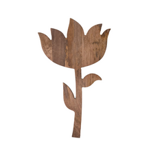  Flower Mango Wood Cutting Board, Natural