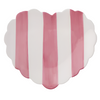 Stoneware Striped Heart Dish