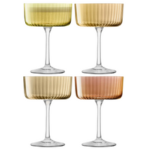  Fluted Coupe Glasses, Set of 4