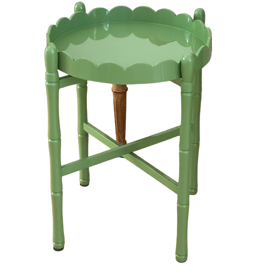 Scallop Laquer Tray and Stand