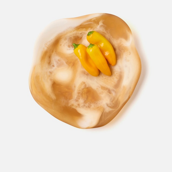 Swirled Resin Serving Tray in Amber