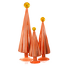 Pleated Trees with Topper,  Set of 3