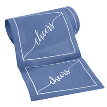  Mystic Blue Luxury Disposable Cocktail Napkins