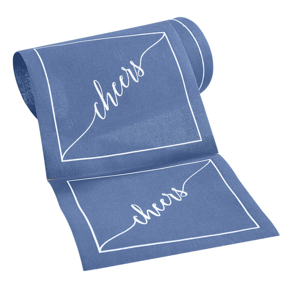 Mystic Blue Luxury Disposable Cocktail Napkins