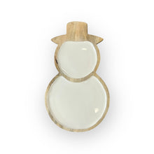  White Snowman Tray 18"