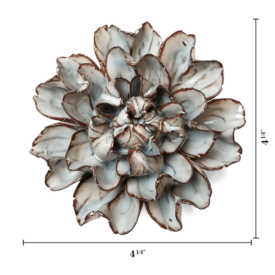 Chocolate Mint Echo Lisianthus Ceramic Flower